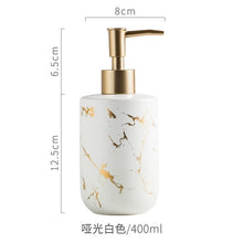 Load image into Gallery viewer, High Quality Matt Marble Pattern Bathroom Soap Dispenser Soap Bottle Toilet Ceramic Lotion Sanitizer Foam Pump Liquid Holder