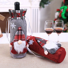 Load image into Gallery viewer, Christmas Wine Bottle Decor Set Santa Claus Snowman Bottle Cover Clothes Kitchen Decoration for New Year Xmas Dinner