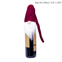 Load image into Gallery viewer, Christmas Wine Bottle Decor Set Santa Claus Snowman Bottle Cover Clothes Kitchen Decoration for New Year Xmas Dinner