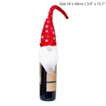 Load image into Gallery viewer, Christmas Wine Bottle Decor Set Santa Claus Snowman Bottle Cover Clothes Kitchen Decoration for New Year Xmas Dinner