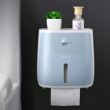 Load image into Gallery viewer, ONEUP Toilet Paper Holder Double Waterproof Storage Box Wall Mounted Bathroom Roll Dispenser Portable Toilet Paper Holders