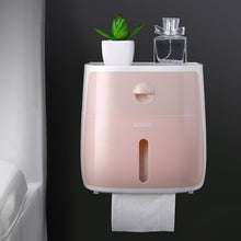 Load image into Gallery viewer, ONEUP Toilet Paper Holder Double Waterproof Storage Box Wall Mounted Bathroom Roll Dispenser Portable Toilet Paper Holders