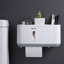 Load image into Gallery viewer, ONEUP Toilet Paper Holder Double Waterproof Storage Box Wall Mounted Bathroom Roll Dispenser Portable Toilet Paper Holders