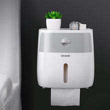 Load image into Gallery viewer, ONEUP Toilet Paper Holder Double Waterproof Storage Box Wall Mounted Bathroom Roll Dispenser Portable Toilet Paper Holders