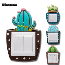Load image into Gallery viewer, 1Pcs Creative Silicone Light Wall Switch Cover Luminous Wall Sticker Socket Switch Protector For Bedroom Livingroom Baby Nursery