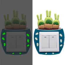 Load image into Gallery viewer, 1Pcs Creative Silicone Light Wall Switch Cover Luminous Wall Sticker Socket Switch Protector For Bedroom Livingroom Baby Nursery